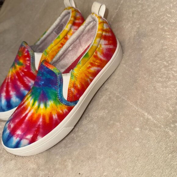Skechers Memory Foam Tie Dye Slip On Shoes Women’s Size 6.5 Rainbow Multicolor - Picture 4 of 7